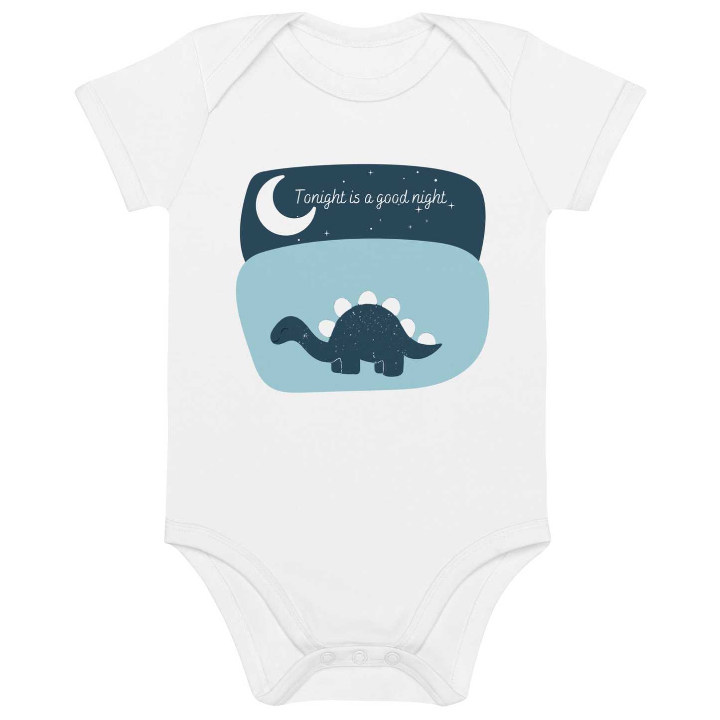 Body bébé en coton bio - dino nuit