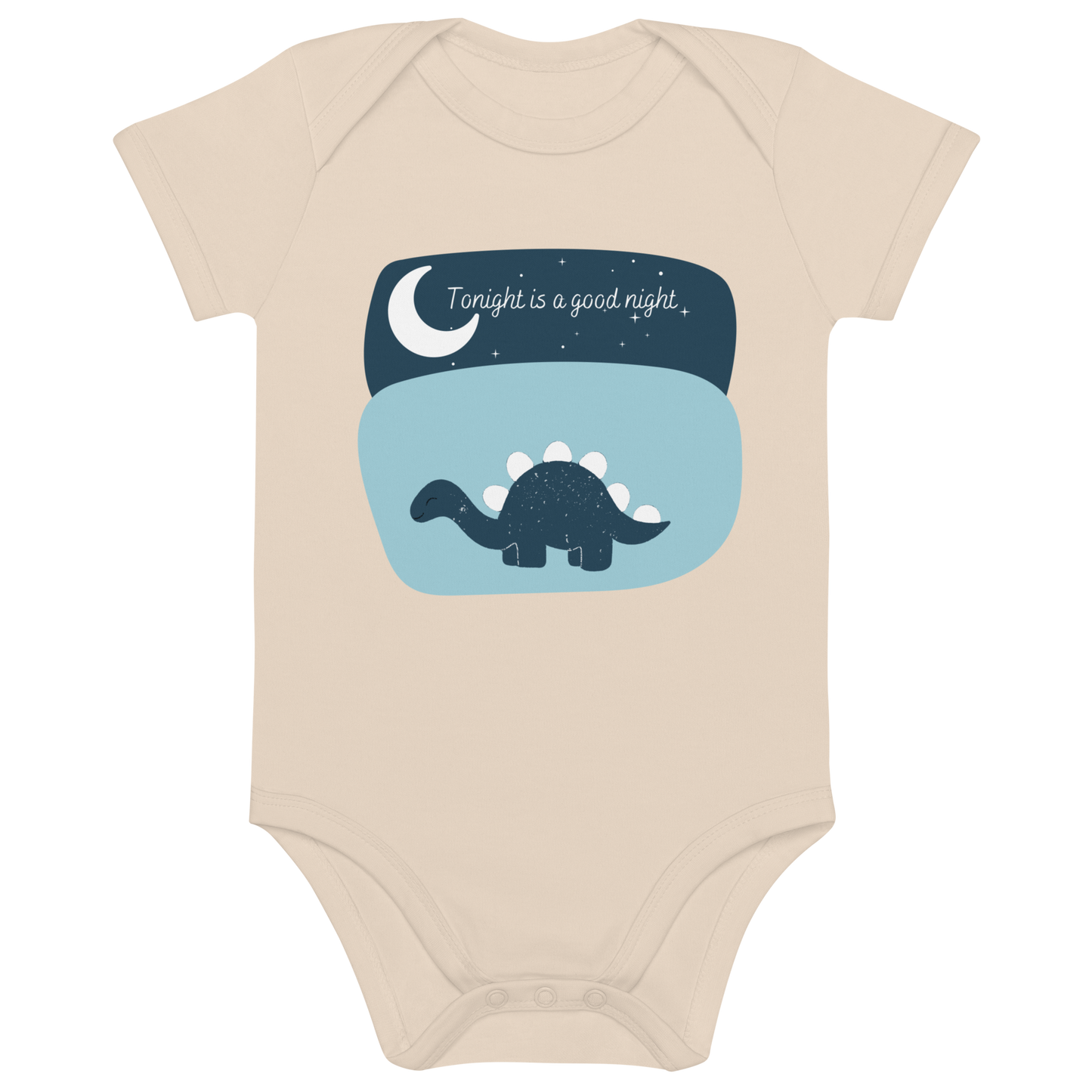 Body bébé en coton bio - dino nuit